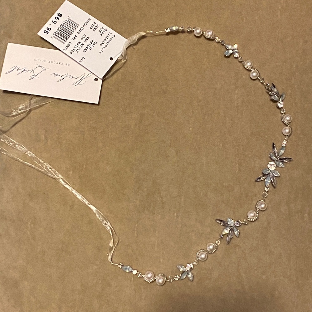 Heirloom Bridal Pearl Crystal Sash